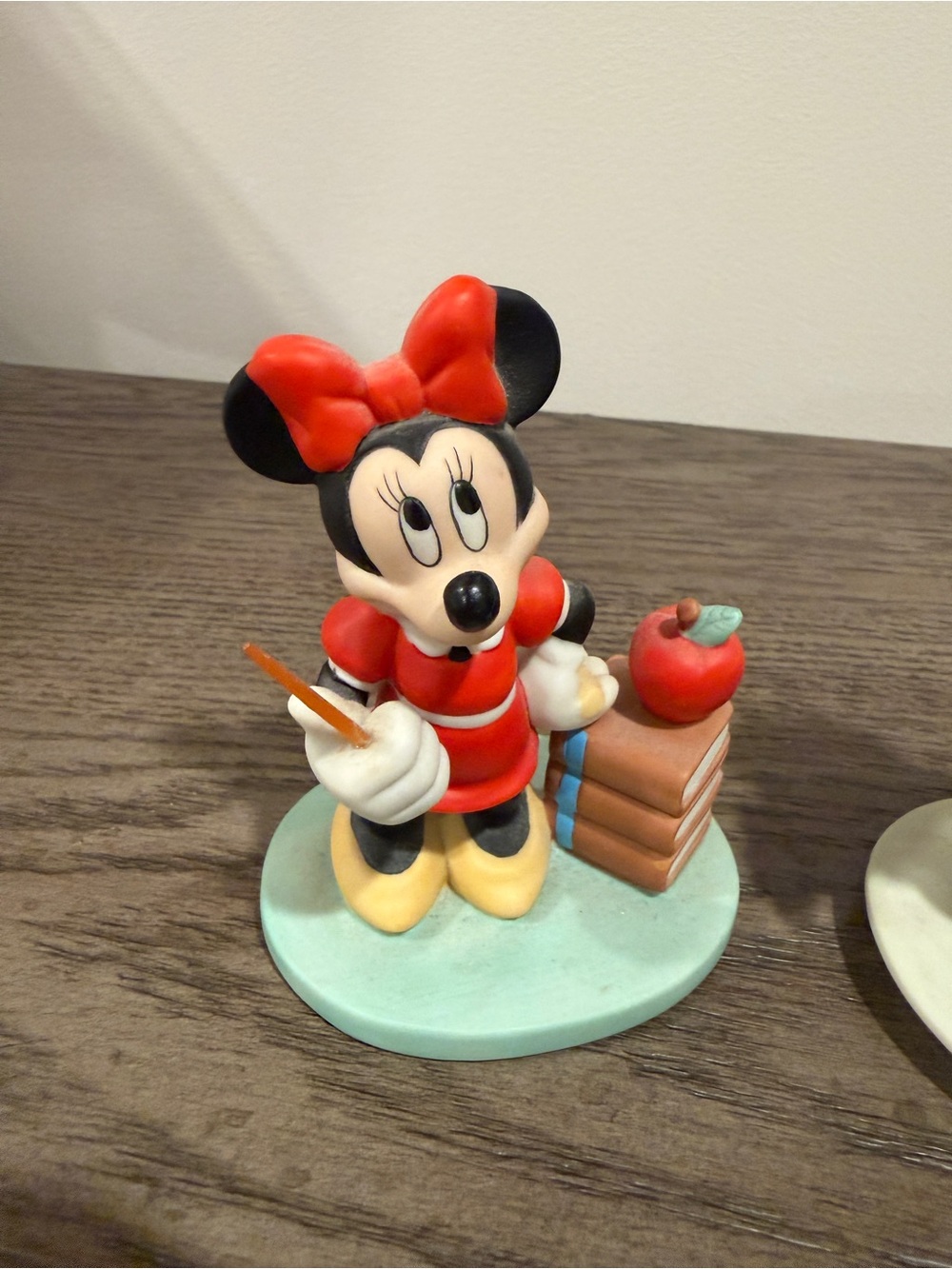 Vintage Disney Mickey Mouse Fisherman & Minnie Teacher Figurines -  Lot of 2 - Picture 3 of 5